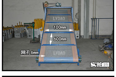 Büro Plastik Konveyör Sistemi 1.1kw Hasır Konveyör Bant 2950 * 1650 * 1000mm