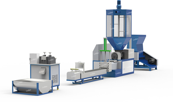 100 - 150kg / H Plastik Geri Dönüşüm Makinası Plastik Ekstrüzyon Makinesi Otomatik Tip